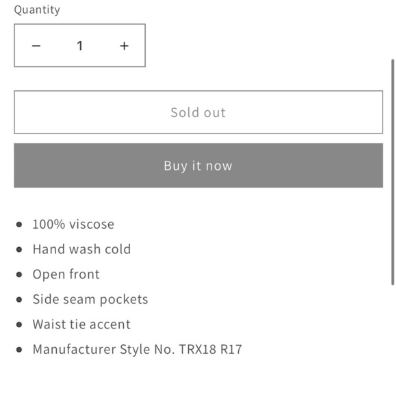 Tularosa Avery robe in pearl parrot XXS - Picture 4 of 8